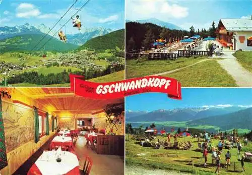 AK / Ansichtskarte 73994714 Seefeld_Tirol Panorama Sessellift Hoehenrestaurant Christine Gastraum Minigolf