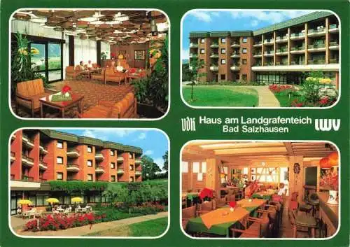 AK / Ansichtskarte 73994759 Bad_Salzhausen_Nidda Haus am Landgrafenteich Foyer Park Speisesaal