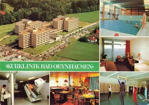 AK / Ansichtskarte 73994762 BAD_OEYNHAUSEN Fliegeraufnahme Hallenbad Zimmer Gastraum Roentgen Gymnastikraum