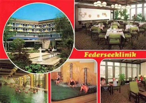 AK / Ansichtskarte 73994777 Bad_Buchau_Federsee Federseeklinik Hallenbad Gastraeume 