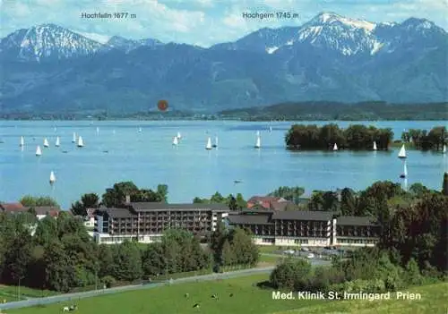 AK / Ansichtskarte 73994785 Prien_Chiemsee Med Klinik St Irmingard mit Hochfelln und Hochgern