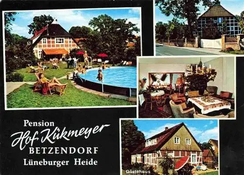 AK / Ansichtskarte 73994806 Betzendorf__Lueneburg Pension Hof Kuekmeyer Pool Gaststube Gaestehaus