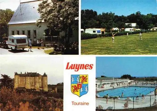 AK / Ansichtskarte  Luynes__Tours_37_Indre-et-Loire Campingplatz Freibad Schloss