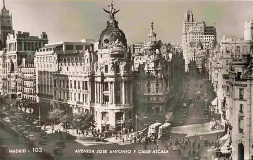 AK / Ansichtskarte  MADRID__ES Avenida Jose Antonio y Calle Alcala