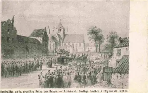 AK / Ansichtskarte  LAEKEN_Laken_Bruxelles Arrivee du Cortege funebre a l'Eglise de Laeker