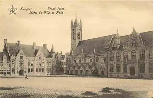 AK / Ansichtskarte 73994962 NIEUPORT_Nieuwpoort_West-Vlaanderen_Belgie Grand Place Hotel de Ville et Halle