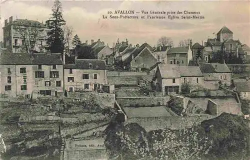 AK / Ansichtskarte  Avallon_89_Yonne Vue generale prise des Chaumes La Sous Prefecture et l'ancienne Eglise Saint Martin