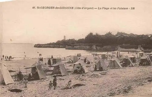 AK / Ansichtskarte  St-Georges-de-Didonne_17_Charente-Maritime La Plage et les Falaisses