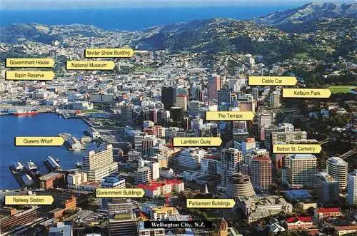 AK / Ansichtskarte 73995008 WELLINGTON__NZ Aerial view