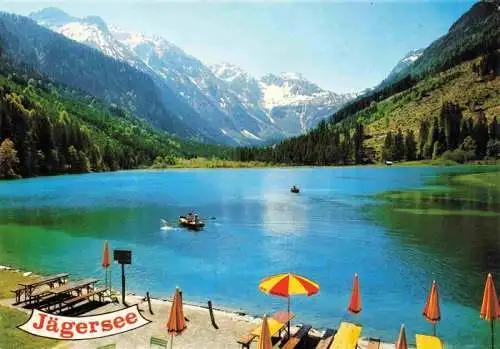 AK / Ansichtskarte  Jaegersee-Kleinarl_AT Uferpartie am See Gaststaette Alpen