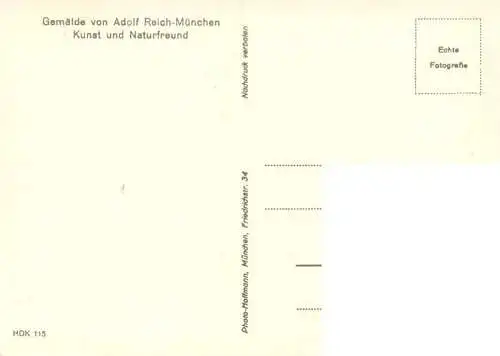 AK / Ansichtskarte 73995039 Hoffmann_Heinrich_Kuenstlerkarte Gemaelde Adolf Reich Frau Muenchen 