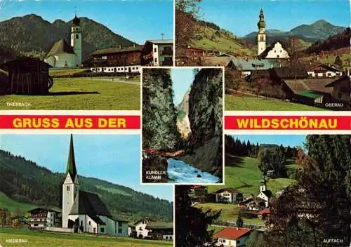 AK / Ansichtskarte  Wildschoenau_Tirol_AT Kirchen in Thierbach Oberau Niederau Auffach