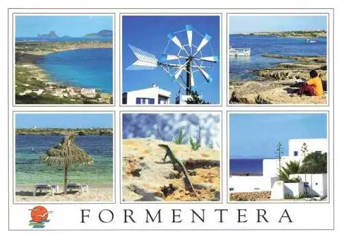 AK / Ansichtskarte 73995157 Formentera_ES Fliegeraufnahmen Windrad Teilansichten