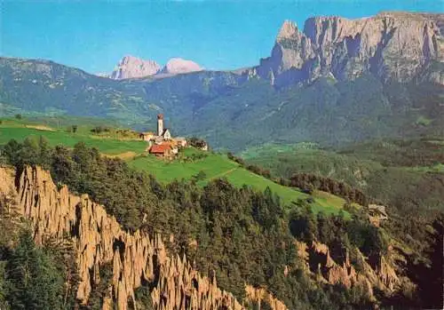 AK / Ansichtskarte  Ritten_Renon_Trentino_Suedtirol_IT mit Langkofel und Schlern Fliegeraufnahme