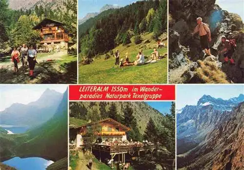 AK / Ansichtskarte 73995183 Texelgruppe_Dolomiti_IT Leiteralm Terrasse Liegewiese Bergwandern Bergsee Panorama
