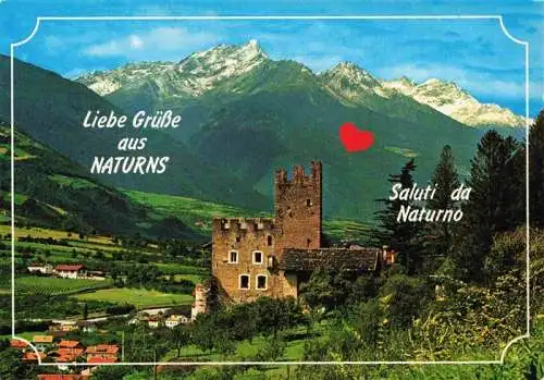 AK / Ansichtskarte  Naturns_Naturno_Suedtirol_IT Schloss Hochnaturns mit Ortlergruppe