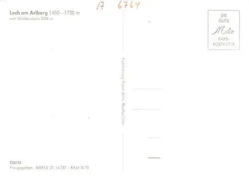 AK / Ansichtskarte  Lech_Vorarlberg_AT Fliegeraufnahme mit Widderstein