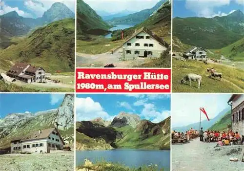 AK / Ansichtskarte 73995205 Ravensburgerhuette_1980m_Lech_Arlberg_AT Panorama Spullersee Terrasse