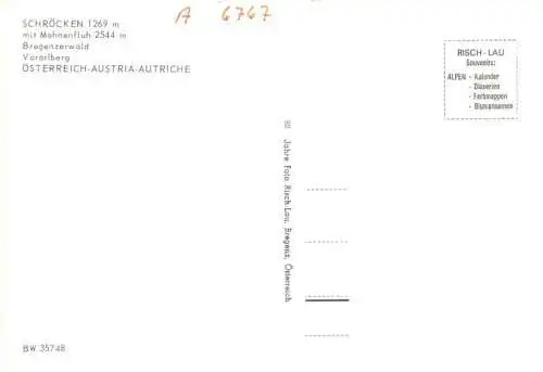 AK / Ansichtskarte  Schroecken_1300m_Nesslegg_Bregenzer_Wald_Vorarlberg_AT mit Mohnenfluh