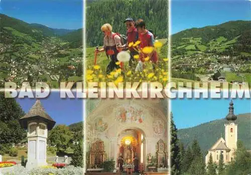 AK / Ansichtskarte  Bad_Kleinkirchheim_Kaernten_AT Panorama Bildstock Kirche Inneres Wanderer