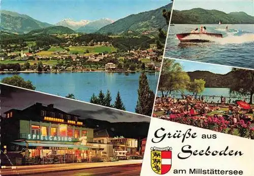 AK / Ansichtskarte  Seeboden_Millstaettersee_Kaernten_AT Panorama Spielcasino Bootspartie Freiterrasse