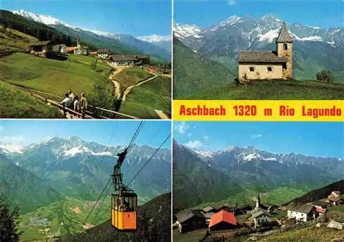 AK / Ansichtskarte  Aschbach_Algund Panorama Kirche Luftseilbahn Ortsblick