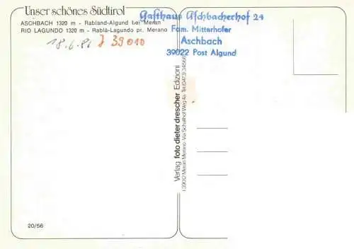 AK / Ansichtskarte  Aschbach_Algund Panorama Kirche Luftseilbahn Ortsblick
