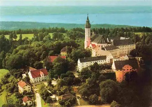 AK / Ansichtskarte  Andechs_Bayern Kloster Andechs am Ammersee Fliegeraufnahme