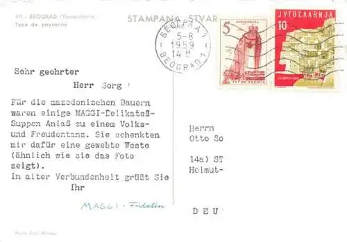 AK / Ansichtskarte  Beograd_Belgrad_Serbija Type de paysanne
