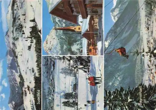 AK / Ansichtskarte 73995301 Bayrischzell_Bayrisch_Zell Sudelfeld Schlepplift Kirche Bayrischzell Sessellift