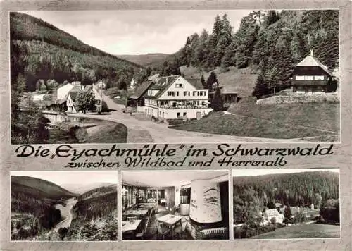 AK / Ansichtskarte 73995319 BAD_WILDBAD__Schwarzwald Gasthaus Eyachmuehle zwischen Wildbad und Herrenalb Gastraum Panorama