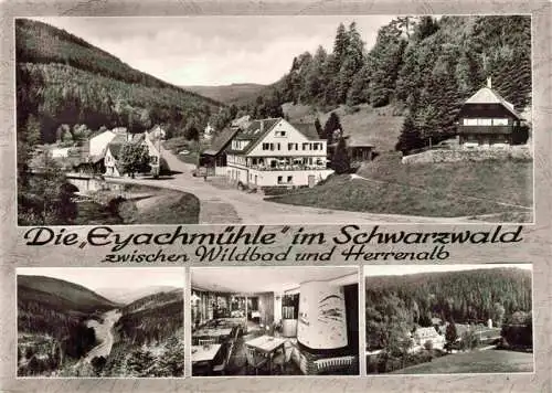 AK / Ansichtskarte  BAD_WILDBAD__Schwarzwald Gasthaus Eyachmuehle zwischen Wildbad und Herrenalb Gastraum Panorama