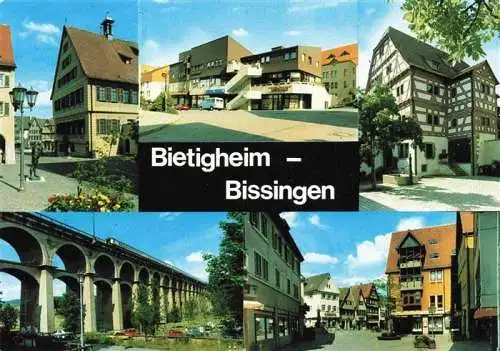 AK / Ansichtskarte  Bietigheim-Bissingen_Enz_BW Marktplatz Fachwerkhaus Viadukt Ortspartien