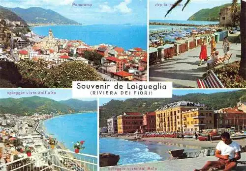 AK / Ansichtskarte 73995352 LAIGUEGLIA_Savona_Liguria_IT Panorama Spiaggia dall alto Promenade Spiaggia vista dal Molo