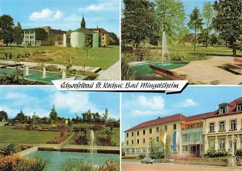 AK / Ansichtskarte 73995353 Bad_Mingolsheim Sanatorium St Rochus Rheumaheilbad Brunnen Park