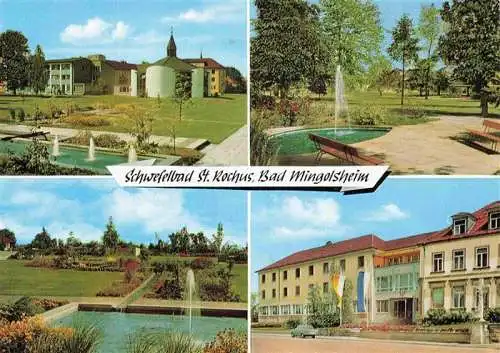 AK / Ansichtskarte  Bad_Mingolsheim Sanatorium St Rochus Rheumaheilbad Brunnen Park