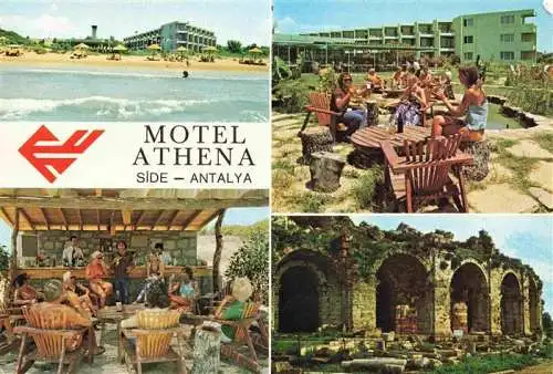 AK / Ansichtskarte  Side_Antalya_TK Motel Athena Strand Freiterrasse Ruine