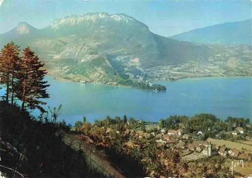 AK / Ansichtskarte  ANNECY_74_Haute-Savoie Le Lac vu de la route du Col de la Forclaz avec au premier plan le Bourg de Talloires