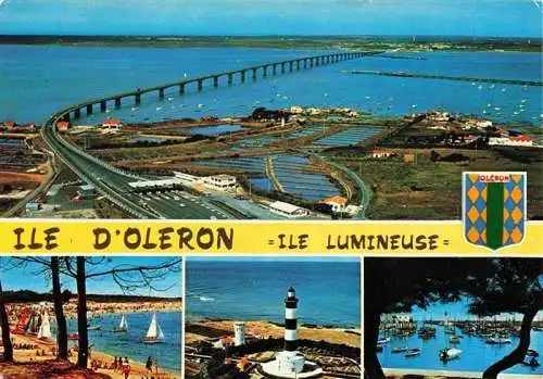AK / Ansichtskarte  Ile_d_Oleron_17_Charente-Maritime Fliegeraufnahme Strand Leuchtturm Hafen
