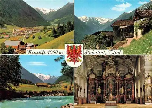 AK / Ansichtskarte  Neustift__Stubaital_Tirol_AT Panorama Berghuetten Kirche Inneres