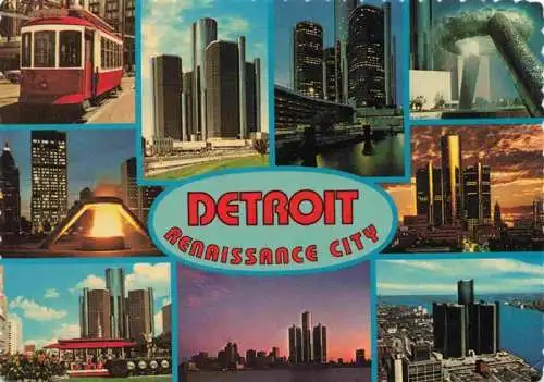 AK / Ansichtskarte 73995416 Detroit_Michigan Renaissance Center Details