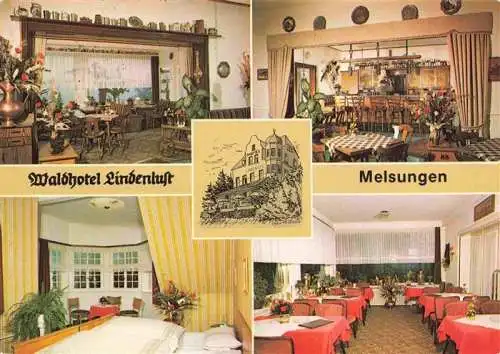 AK / Ansichtskarte  Melsungen_Fulda Waldhotel Lindenlust Gastraeume Zimmer