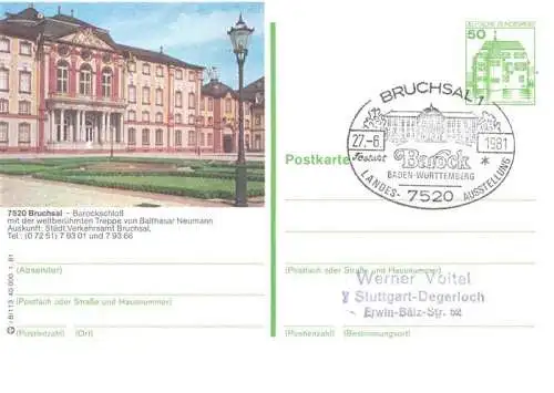 AK / Ansichtskarte  BRUCHSAL_Baden Barockschloss