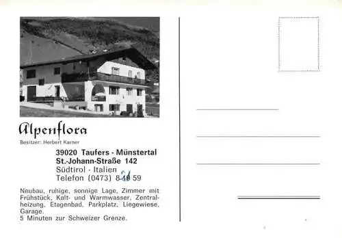 AK / Ansichtskarte  Taufers_Suedtirol_IT Alpenflora Hotel