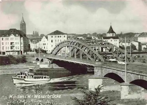 AK / Ansichtskarte  Minden__Westfalen_Weser_NRW Weserbruecke