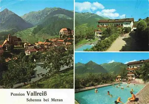 AK / Ansichtskarte  Schenna_Meran_Trentino_IT Panorama Pension Vallreiss Pool