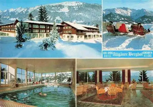 AK / Ansichtskarte  Sonthofen__Oberallgaeu Kur und Sporthotel Allgaeuer Berghof Hallenbad Foyer