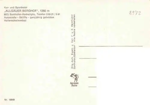 AK / Ansichtskarte  Sonthofen__Oberallgaeu Kur und Sporthotel Allgaeuer Berghof Hallenbad Foyer