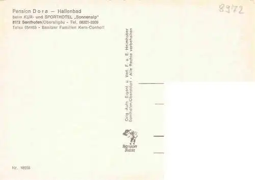 AK / Ansichtskarte  Sonthofen__Oberallgaeu Pension Dora Hallenbad