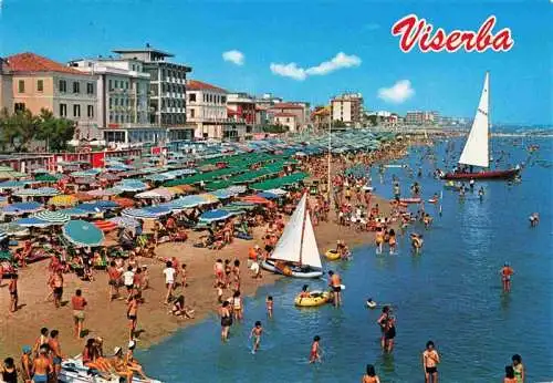 AK / Ansichtskarte 73995589 Viserba_Rimini_IT Fliegeraufnahme Strand